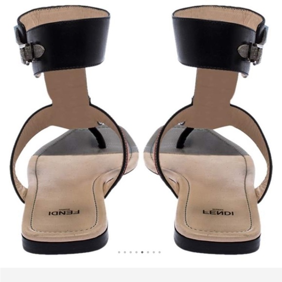 New! FENDI multicolor leather and lizard embossed multi studded Size 38 flats - Picture 9 of 10